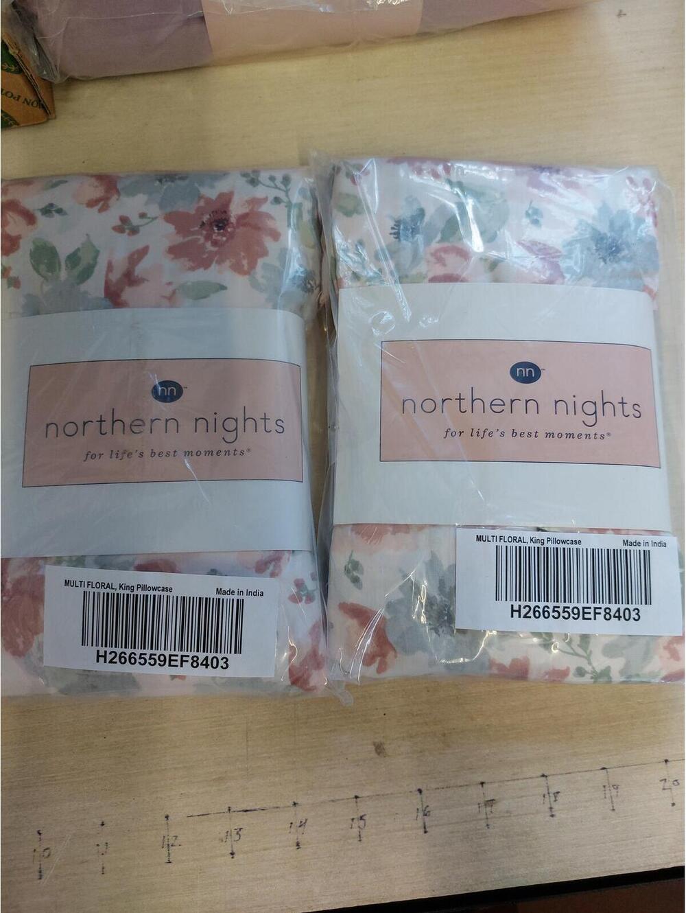 Northern Night 2 sets Multi Floral King Size pillow case(4 pillow cases total)